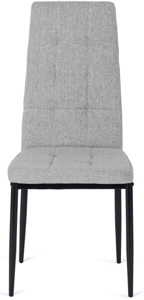 Zestaw Stół Prostokątny Rozkładany CLARK 120-160 cm Dąb Artisan/Czarny i 4 Krzesła Tapicerowane TEX Szare