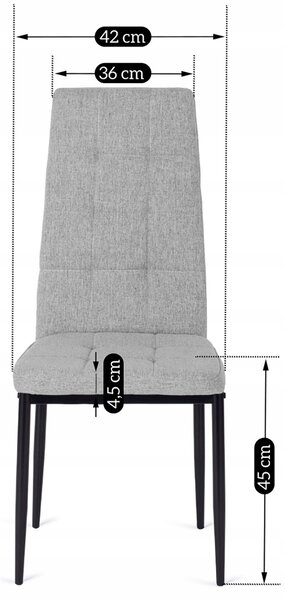 Zestaw Stół Prostokątny Rozkładany CLARK 120-160 cm Dąb Artisan/Czarny i 4 Krzesła Tapicerowane TEX Szare