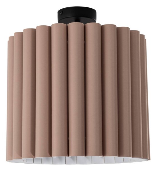 Lampa sufitowa Aria Duolla, możliwość ściemniania, brązowy / rdzawy, salon / jadalnia, tkanina / materiał / jedwab