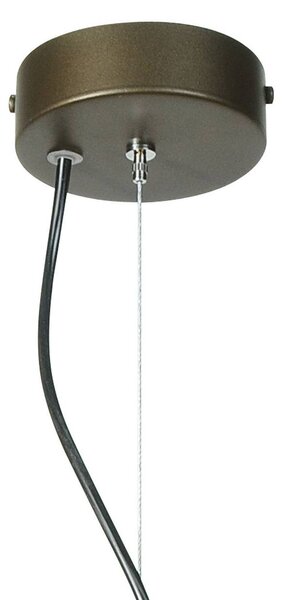Lampa wisząca Globe Domiluce, możliwość ściemniania, brązowy / rdzawy, salon / jadalnia, metal