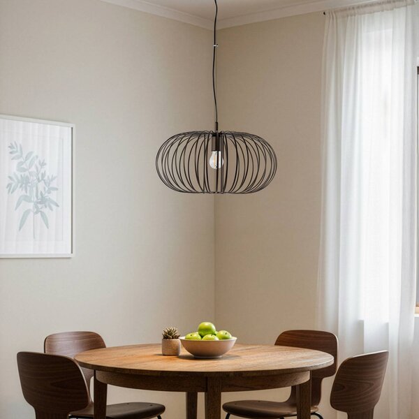 Lampa wisząca Globe Domiluce, możliwość ściemniania, brązowy / rdzawy, salon / jadalnia, metal