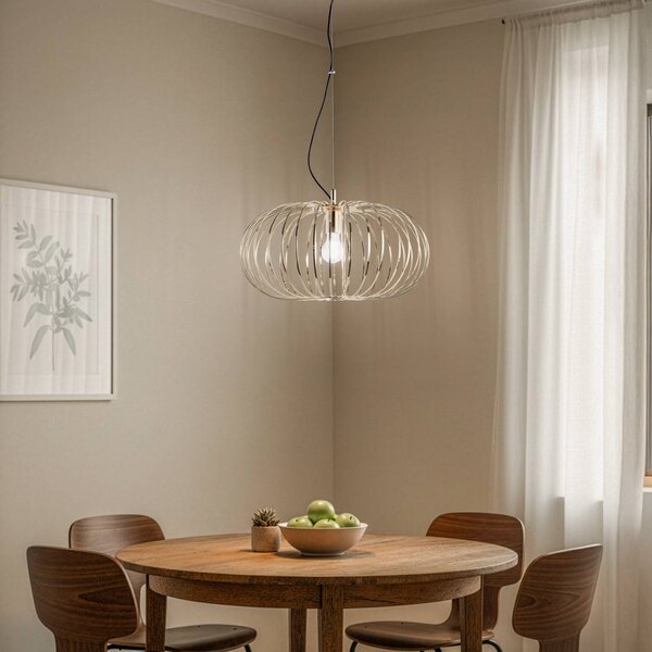 Lampa wisząca Globe Domiluce, możliwość ściemniania, mosiężny / złoty, salon / jadalnia, metal