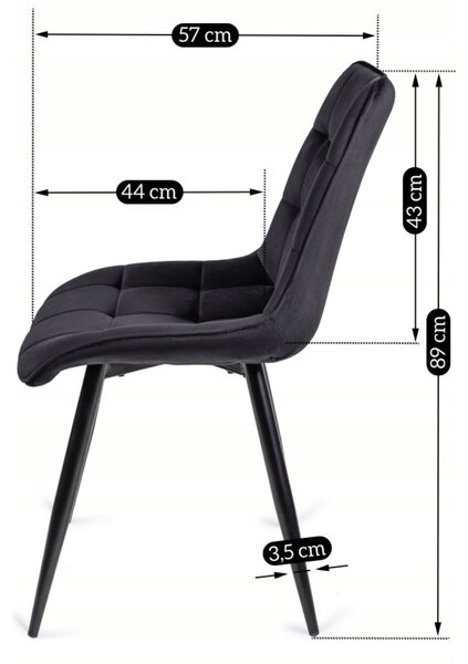Zestaw Stół Prostokątny Rozkładany CLARK 120-160 cm Dąb Artisan/Czarny i 4 Krzesła Tapicerowane RIO Czarne Welurowe