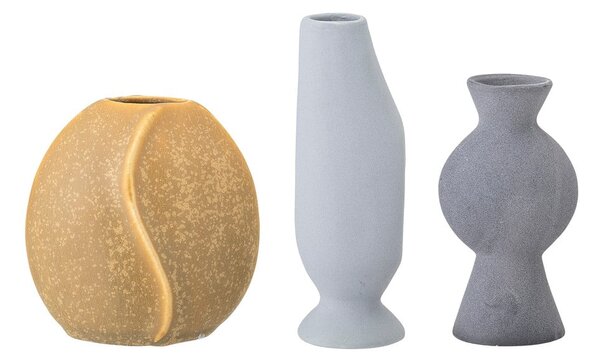 Kamionkowe ręcznie wykonane wazony zestaw 3 szt. (wysokość 12,5 cm) Miacecilia – Bloomingville