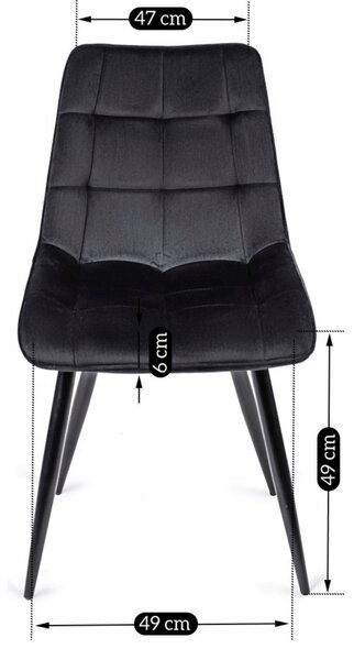 Zestaw Stół Prostokątny Rozkładany CLARK 120-160 cm Dąb Artisan/Czarny i 4 Krzesła Tapicerowane RIO Czarne Welurowe