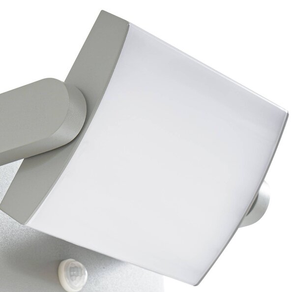 Lampa zewnętrzna z czujnikiem ruchu Sherin Lindby, aluminiowy / szary / cynkowy, aluminium, nowoczesny