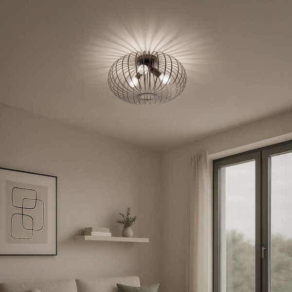 Lampa sufitowa Globe Domiluce, możliwość ściemniania, brązowy / rdzawy, salon / jadalnia, metal