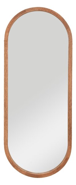Lustro owalne w drewnianej ramie Gianni, 35 x 90 cm