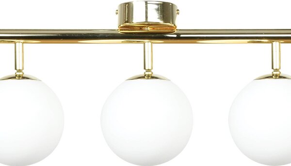 Lampa sufitowa Drum Domiluce, możliwość ściemniania, mosiężny / złoty, salon / jadalnia, metal
