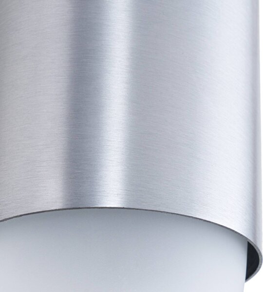 Kinkiet zewnętrzny Pilva Lindby, możliwość ściemniania, aluminiowy / szary / cynkowy, aluminium, nowoczesny