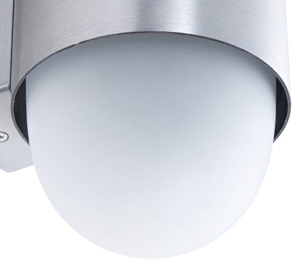 Kinkiet zewnętrzny Pilva Lindby, możliwość ściemniania, aluminiowy / szary / cynkowy, aluminium, nowoczesny