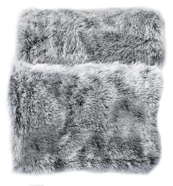 Miekki koc ze sztucznego futra, GREY, 180 x 220 cm