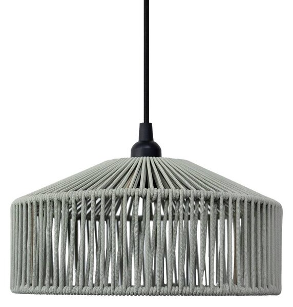 Newgarden Lampa wisząca Calabardina, zielona, linka, Ø30cm, IP44 Calarbardina, możliwość ściemniania, zielony, tkanina / materiał / jedwab, skandynawski