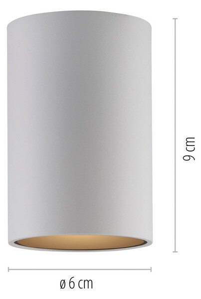 PURE Lampa sufitowa Point, możliwość ściemniania, biały / opal, łazienka, metal, nowoczesny