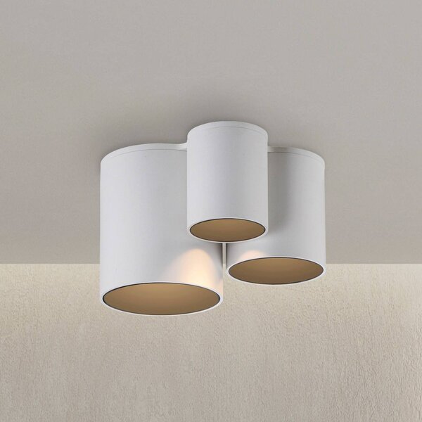 PURE Lampa sufitowa Point, możliwość ściemniania, biały / opal, łazienka, metal, nowoczesny