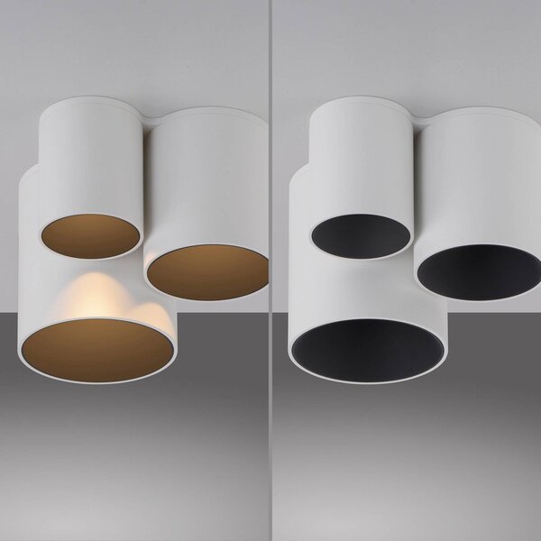 PURE Lampa sufitowa Point, możliwość ściemniania, biały / opal, łazienka, metal, nowoczesny