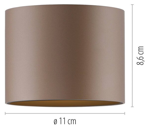 PURE Lampa sufitowa Point, możliwość ściemniania, brązowy / mosiężny, łazienka, metal, nowoczesny