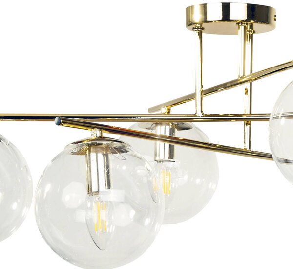 Lampa sufitowa Zoe Domiluce, możliwość ściemniania, mosiężny / złoty, salon / jadalnia, metal
