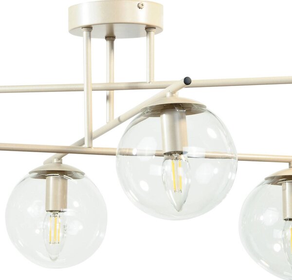 Lampa sufitowa Zoe Domiluce, możliwość ściemniania, kremowy / amber, salon / jadalnia, metal