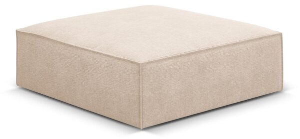 Beżowy podnóżek z tkaniny szenilowej Vanda – Mazzini Sofas