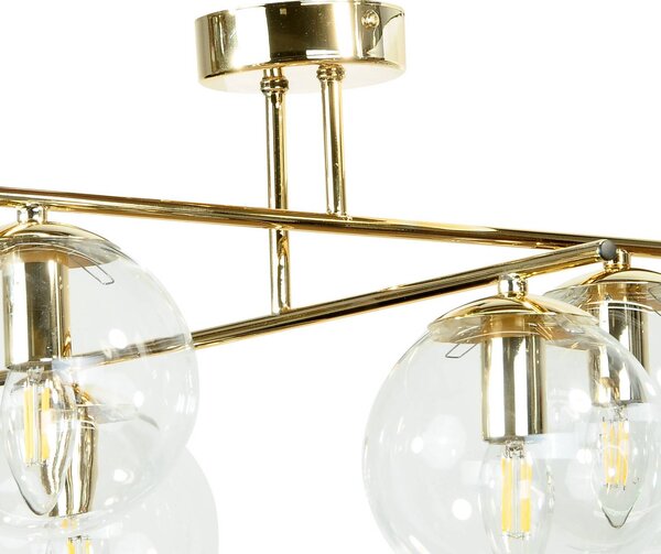Lampa sufitowa Zoe Domiluce, możliwość ściemniania, mosiężny / złoty, salon / jadalnia, metal