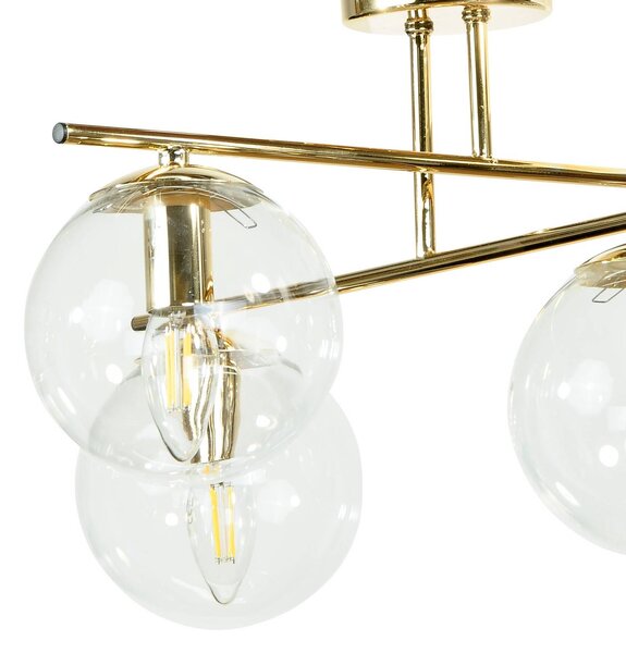 Lampa sufitowa Zoe Domiluce, możliwość ściemniania, mosiężny / złoty, salon / jadalnia, metal