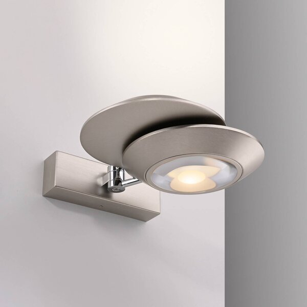 PURE Kinkiet LED Oculis, możliwość ściemniania, chromowy / srebrny, salon / jadalnia, nowoczesny