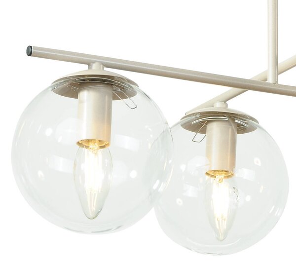 Lampa sufitowa Zoe Domiluce, możliwość ściemniania, kremowy / amber, salon / jadalnia, metal