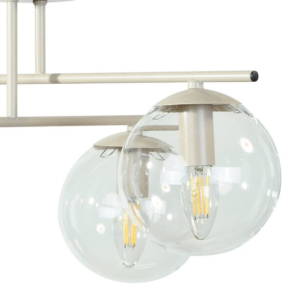 Lampa sufitowa Zoe Domiluce, możliwość ściemniania, kremowy / amber, salon / jadalnia, metal