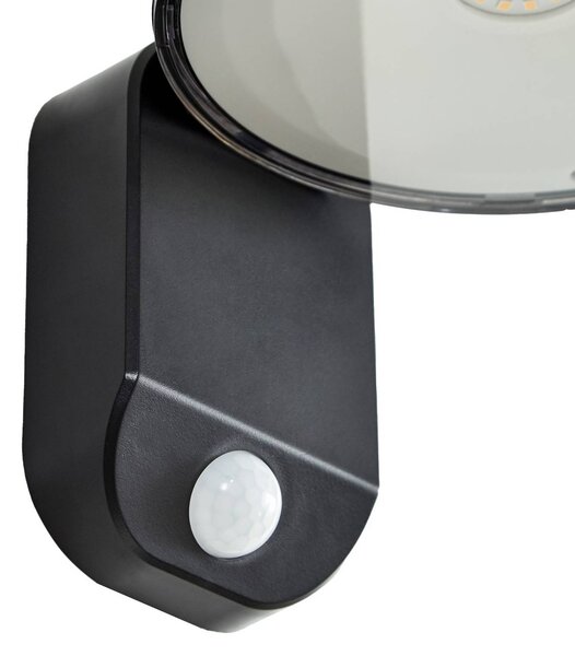 Lampa zewnętrzna z czujnikiem ruchu Tarlson PRIOS, czarny, tworzywo sztuczne, nowoczesny