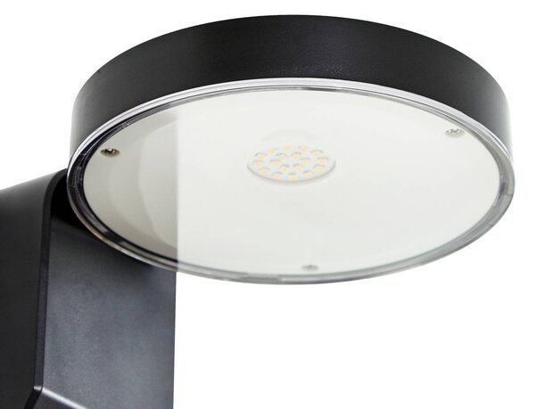 Lampa zewnętrzna z czujnikiem ruchu Tarlson PRIOS, czarny, tworzywo sztuczne, nowoczesny