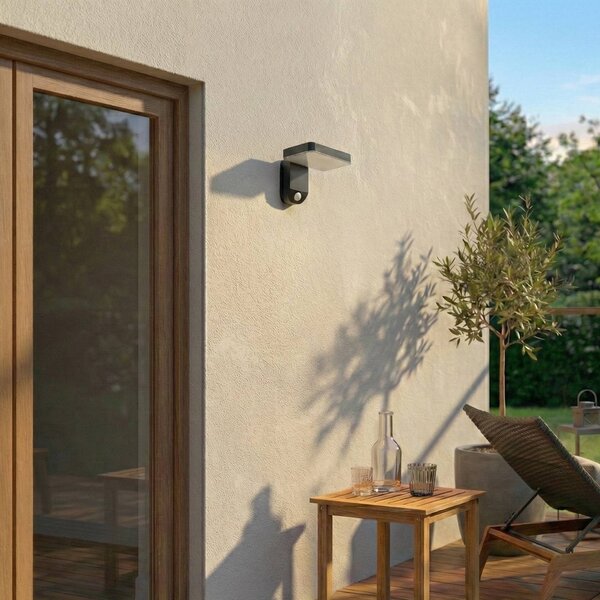 Lampa zewnętrzna z czujnikiem ruchu Tarlson PRIOS, czarny, tworzywo sztuczne, nowoczesny