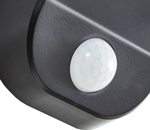Lampa zewnętrzna z czujnikiem ruchu Tarlson PRIOS, czarny, tworzywo sztuczne, nowoczesny