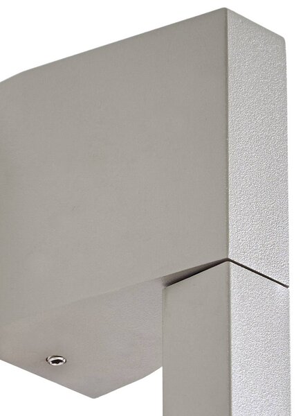 Kinkiet zewnętrzny LED Neano Lindby, aluminiowy / szary / cynkowy, aluminium, nowoczesny