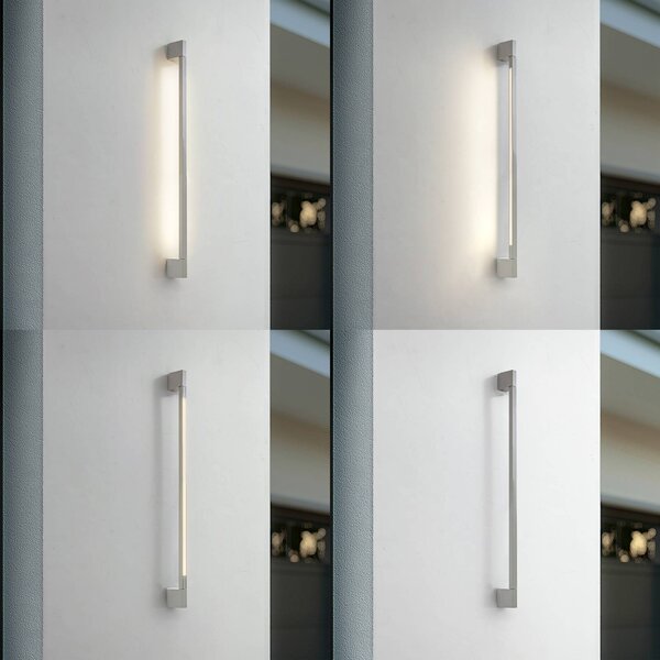 Kinkiet zewnętrzny LED Neano Lindby, aluminiowy / szary / cynkowy, aluminium, nowoczesny