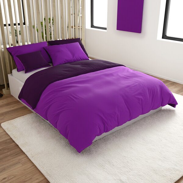 Bawełniana pościel VIOLETTA fioletowa Rozmiar pościeli: 70 x 90 cm | 140 x 200 cm