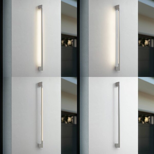 Kinkiet zewnętrzny LED Neano Lindby, aluminiowy / szary / cynkowy, aluminium, nowoczesny