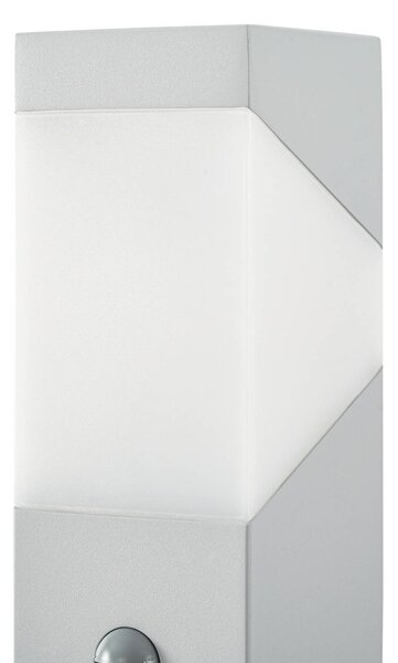 Słupek oświetleniowy Lucande Kiran, 60 cm, czujnik ruchu, jasnoszara, IP44 Kiran Lucande, możliwość ściemniania, aluminiowy / szary / cynkowy, aluminium, nowoczesny