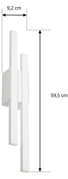 Kinkiet zewnętrzny LED Sakari Lindby, biały / opal, aluminium, nowoczesny
