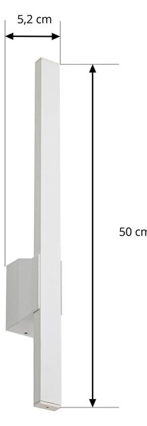 Kinkiet zewnętrzny LED Sakari Lindby, biały / opal, aluminium, nowoczesny