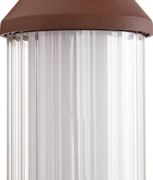 Kinkiet zewnętrzny LED Neravio Lindby, brązowy / rdzawy, aluminium, nowoczesny