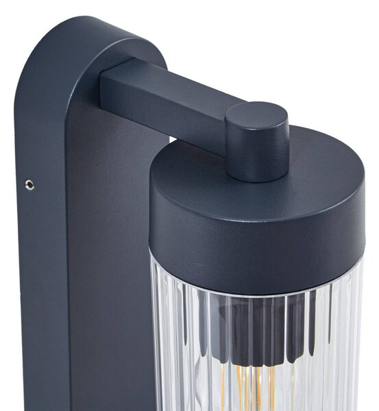 Lampa zewnętrzna z czujnikiem ruchu Kaliro Lindby, możliwość ściemniania, czarny, aluminium, nowoczesny