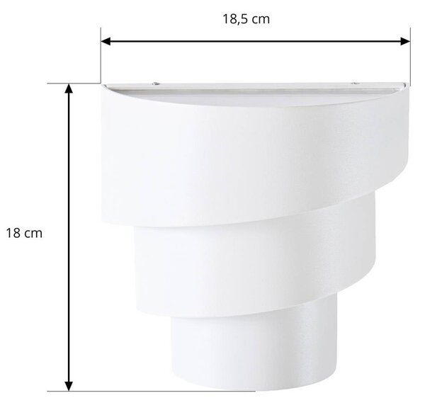 Kinkiet zewnętrzny LED Valir Lindby, biały / opal, aluminium, design