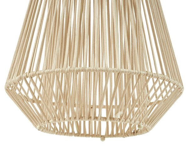 Lampa wisząca LED z panelem słonecznym Lindby Austas, beżowa, Ø 32 cm, USB, IP54 Austas Lindby, możliwość ściemniania, kremowy / amber, tworzywo sztuczne, nowoczesny