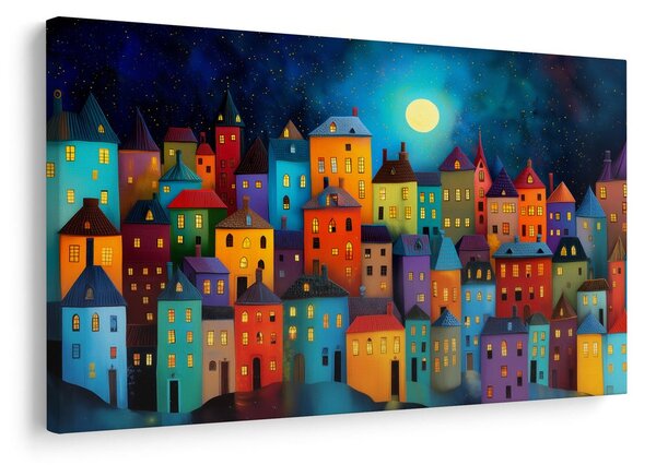 Obraz magiczna noc nad miastem