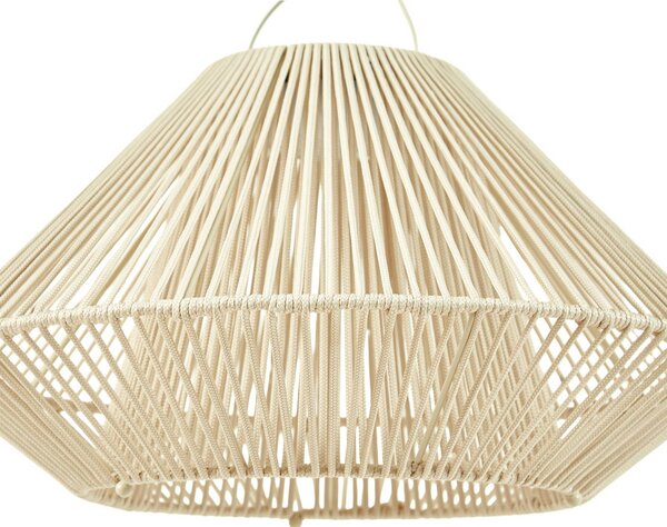 Lampa wisząca Lindby LED z zasilaniem słonecznym Austas, beżowa, Ø 50 cm, USB, Austas Lindby, możliwość ściemniania, kremowy / amber, tworzywo sztuczne, nowoczesny