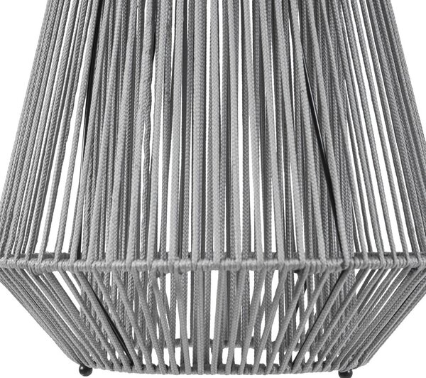 Lampa wisząca Lindby LED z zasilaniem słonecznym Austas, szara, Ø 32 cm, USB, Austas Lindby, możliwość ściemniania, aluminiowy / szary / cynkowy, tworzywo sztuczne, nowoczesny
