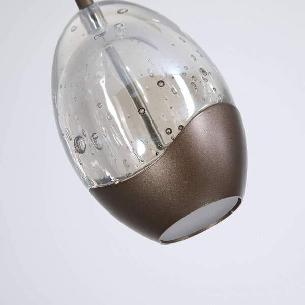 Searchlight Lampa wisząca Seeds, możliwość ściemniania, kremowy / amber, salon / jadalnia, szkło