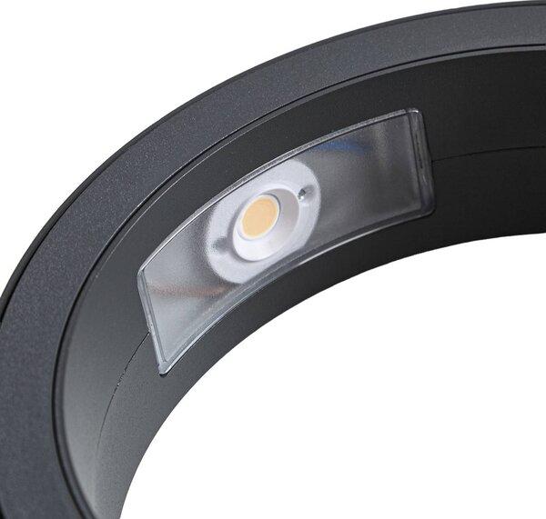 Kinkiet zewnętrzny LED Selviro Lindby, czarny, aluminium, nowoczesny
