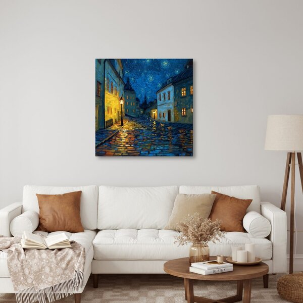 Obraz noc lamp w blasku